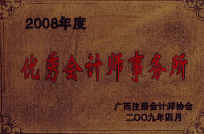 2008优秀会计师事务所